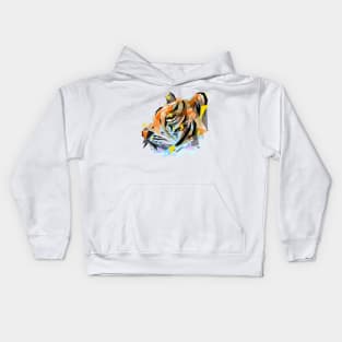 tiger lowpoly Kids Hoodie